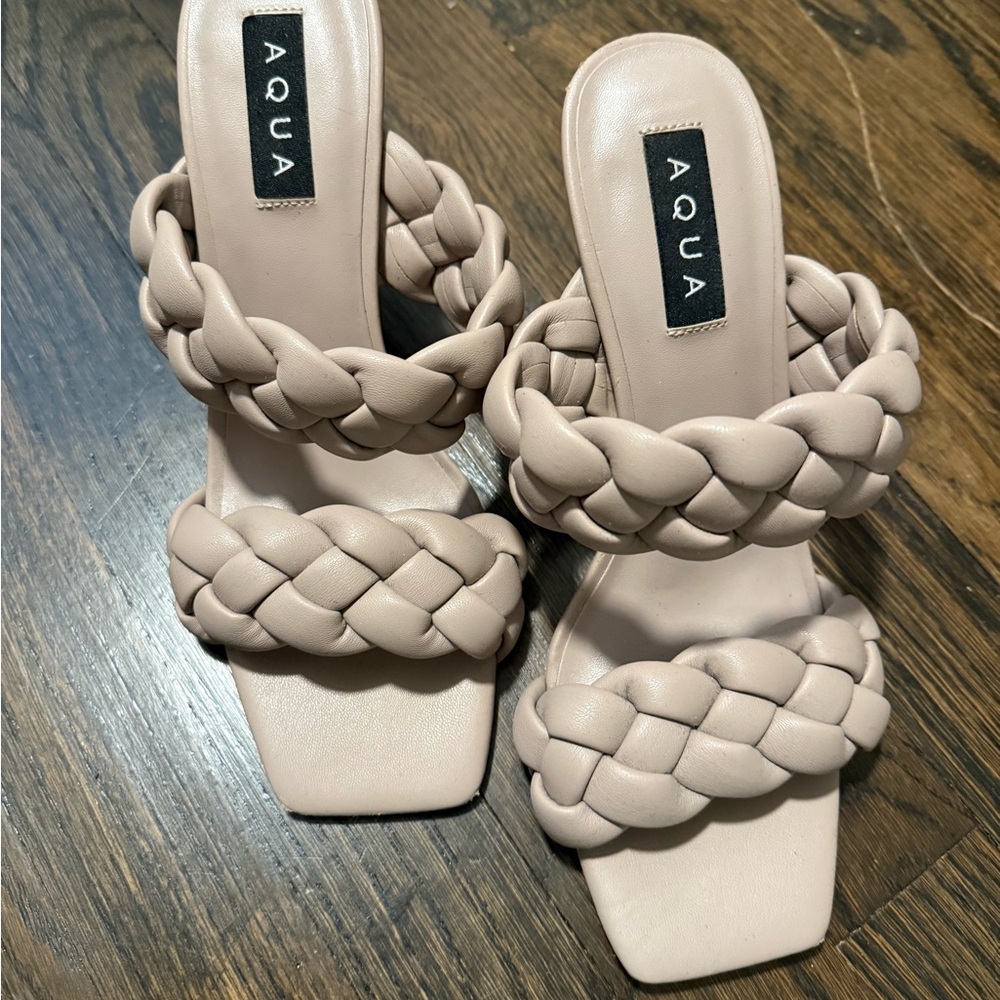 Aqua Women's Braided Sandals - Mauve